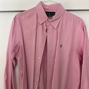 Ralph Lauren pink button up sport shirt